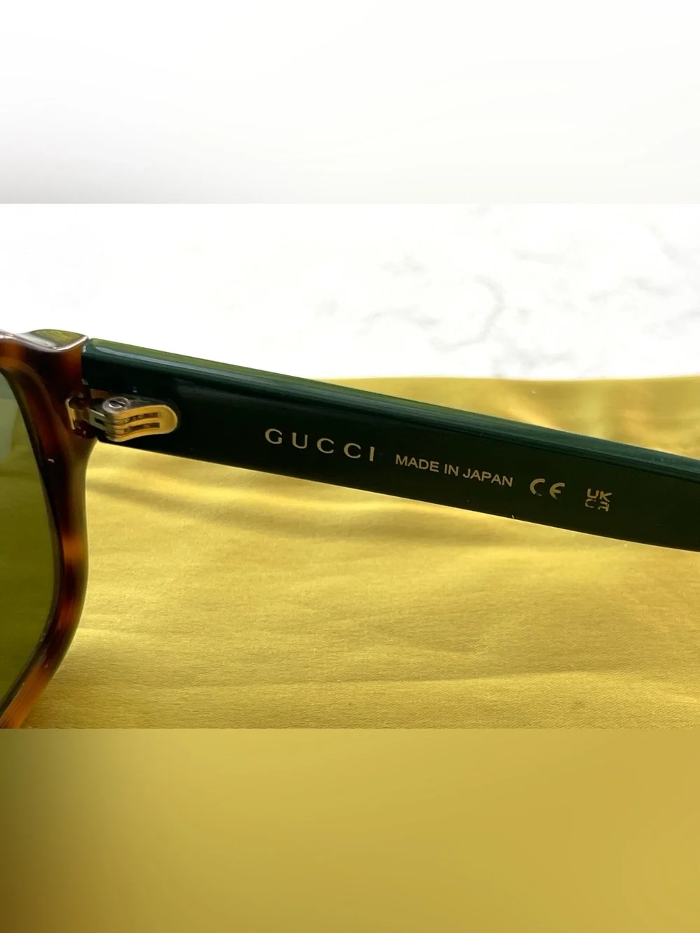 Gucci GG0925S 002 Havana/Green Aviator Sunglasses